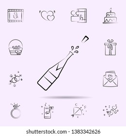 Champagne icon. Universal set of wedding for website design and development, app development