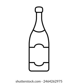 Champagne icon vector. Alcohol illustration sign. Wine symbol. Bottle logo.
