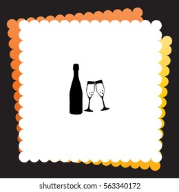 Champagne  icon. Vector design. 