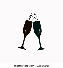 Champagne Icon Vector Design Stock Vector (Royalty Free) 578425015 ...