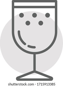 ilustración vectorial del icono de champán plana