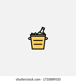 champagne icon vector illustrator sign