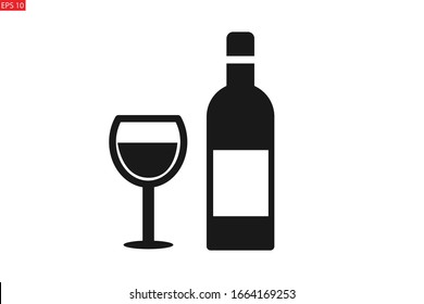 Champagne icon vector isolate on white background 