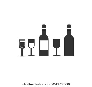 Champagne icon vector isolate on white background