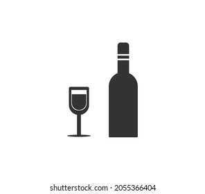 Champagne icon vector isolate on white background