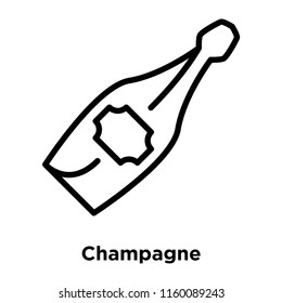 Champagne icon vector isolated on white background, Champagne transparent sign , line and outline elements in linear style