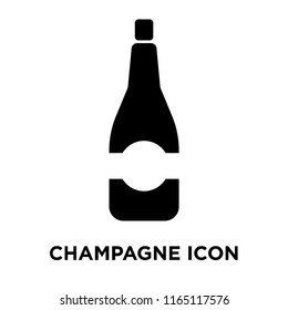 Champagne icon vector isolated on white background, Champagne transparent sign , food symbols