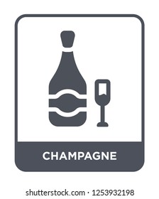 champagne icon vector on white background, champagne trendy filled icons from Hotel and restaurant collection, champagne simple element illustration