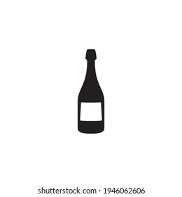 champagne icon. vector simple illustration