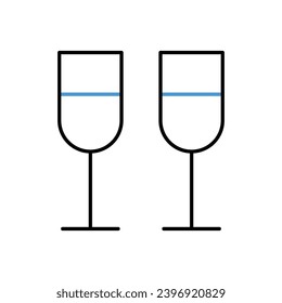 Champagne icon vector stock illustration
