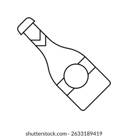 Icono de champán con fondo blanco Vector Ilustración de stock