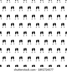 champagne icon. wine glass background.  seamless pattern, texture, wallpaper