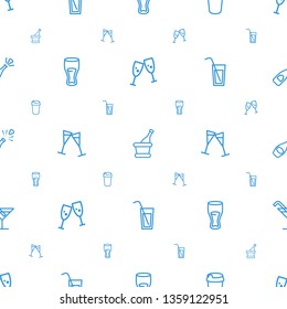 champagne icons pattern seamless white background. Included editable outline glasses clink, drink, wine glass, cocktail, Cocktail, opened champagne icons. champagne icons for web and mobile.
