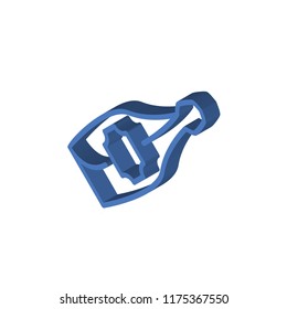 Champagne isometric left top view 3D icon