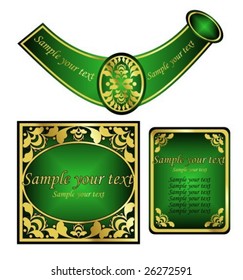 champagne label set vector