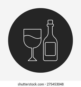champagne line icon