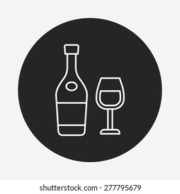 champagne line icon