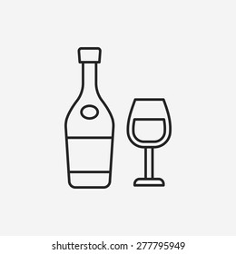champagne line icon