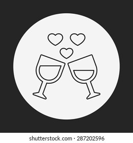 champagne line icon
