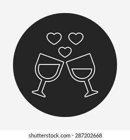 champagne line icon
