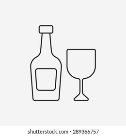 champagne line icon