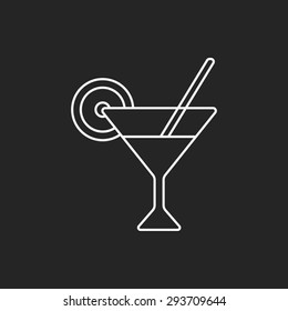 champagne line icon