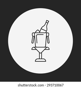 champagne line icon