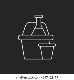 champagne line icon