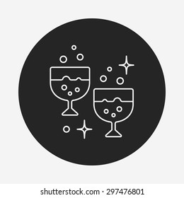 champagne line icon
