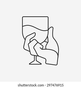 champagne line icon