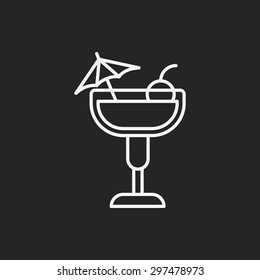 champagne line icon