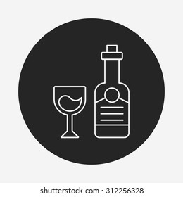 champagne line icon