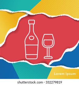champagne line icon