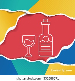 champagne line icon