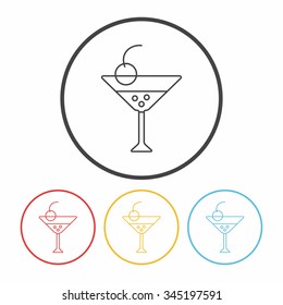 champagne line icon