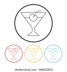 champagne line icon