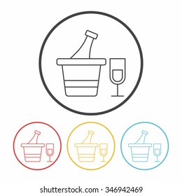 champagne line icon