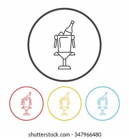 champagne line icon