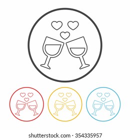 champagne line icon