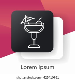 champagne line icon