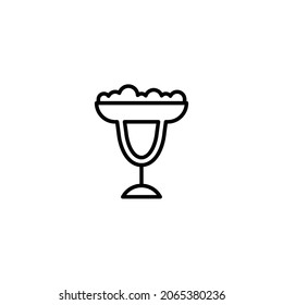 Icono de línea de champán, plantilla de vector