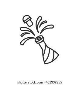champagne. linear icon