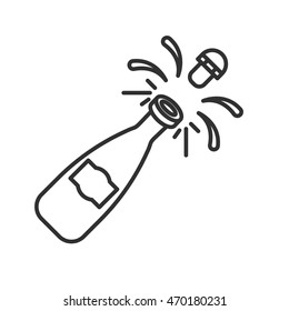 champagne linear icon. Thin line design