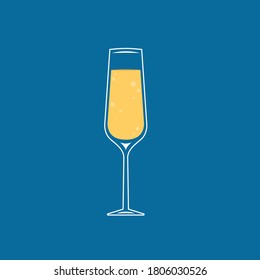 Champagne Logo Design. Champagne Glass Logo.