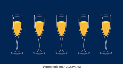 Champagne Logo Design Champagne Glass Logo Stock Vector (Royalty Free