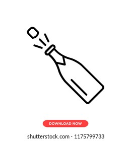 Champagne modern vector style. Champagne icon concept. Champagne icon for web and app.