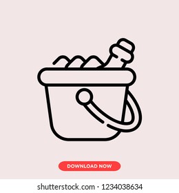 Champagne modern vector style. Champagne icon for web and app. Champagne wine alcohol icon concept.