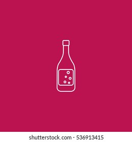 champagne outline icon vector, can be used for web and mobile design