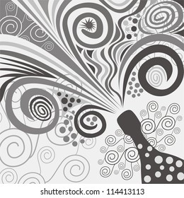 Champagne pattern ornament black and white vector illustration abstract decoration