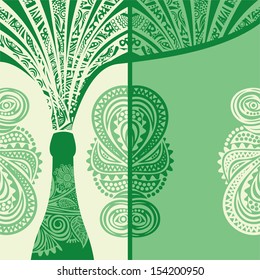Champagne pattern vector illustration